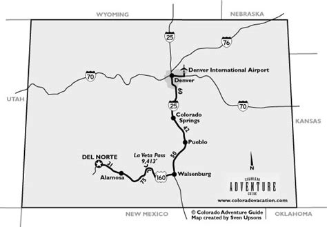 Del Norte Colorado Map Tourist Information