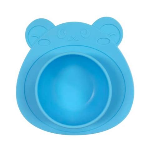 Wrapables Silicone Placemat Suction Food Bowl For Baby Blue Bear 1