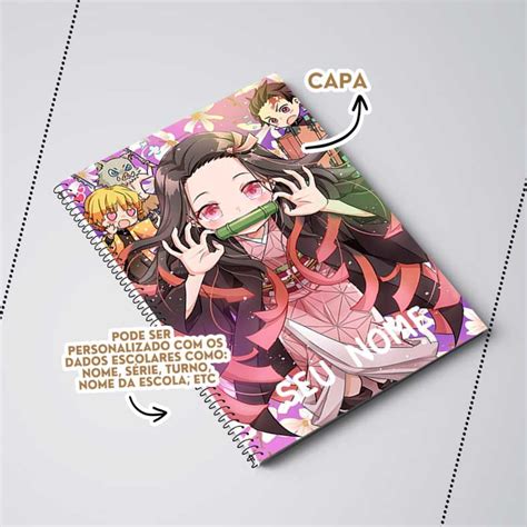 Caderno Personalizado Nezuko Demon Slayer Fls Elo