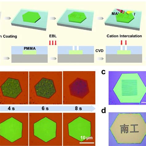 High Solution Patterning On Hybrid Perovskite A Schematic Diagrams Of