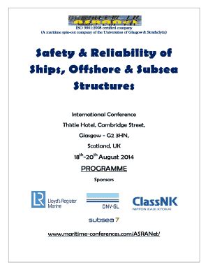 Fillable Online Safety Reliability Of Ships Offshore Subsea