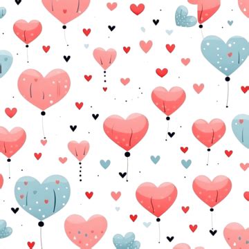 Cutie Valentine S Day Pattern With Hearts Valentines Day Pattern Cute