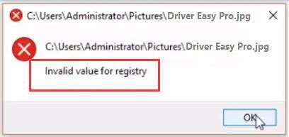 Fix Invalid Value For Registry Error When Opening Photos On Windows