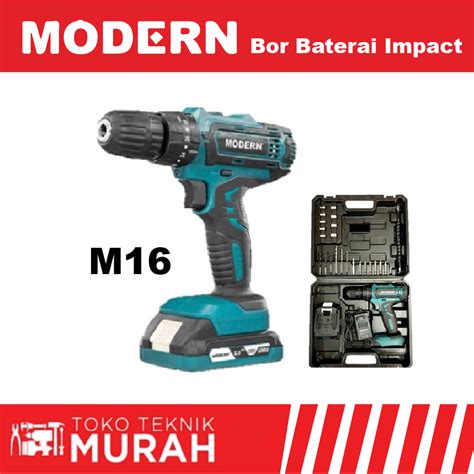 Jual Modern M Mesin Bor Tembok Cordless M Impact Drill Cas Baterai