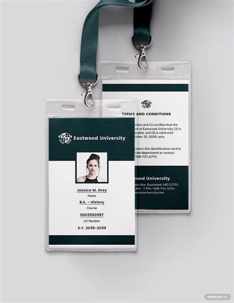 Modern Student Id Card Design Free Template Graphicsfamily Images