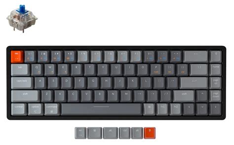 Keychron K6 68 Key Gateron Hot Swap RGB Backlight Blue Switch Keyboard Black Veli Store