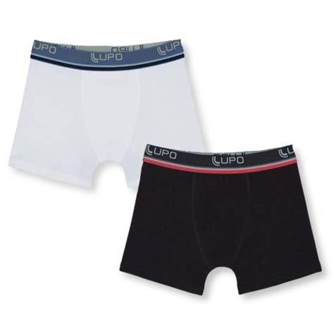 Kit c 2 Cueca Boxer Infantil de Algodão Elastano Lupo Galé Lingerie Calcinhas sutiãs
