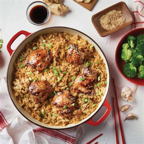 One Pan Honey Soy Chicken And Rice Quick And Easy 30 Minute Dinner Recipe