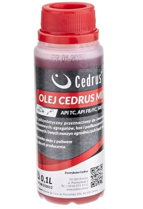 CEDRUS MIX 0 1L 100ML 2 taktní motorový olej pro motorové složky pro 2