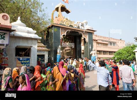 Queue Of Women Devotees At The Birthplace Of Lord Krishna Janma Bhoomi