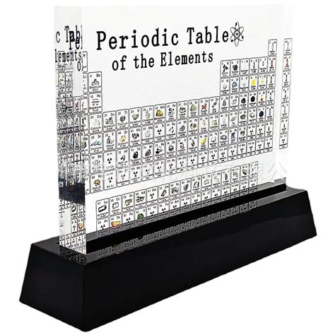 Tabla Peri Dica Con Elementos Reales Y Elemento Qu Mico Acr Lico Versi