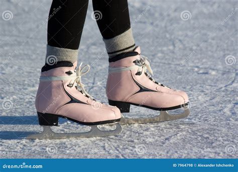 Pink Ice Skates. Royalty Free Stock Photos - Image: 7964798