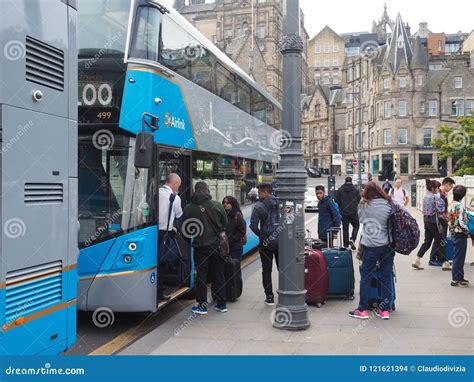 Bus Service 100 To Edinburgh Airport Editorial Stock Image - Image of ...