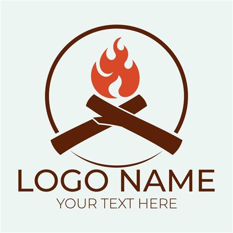 Bonfire logo design template illustration. 23794765 Vector Art at Vecteezy