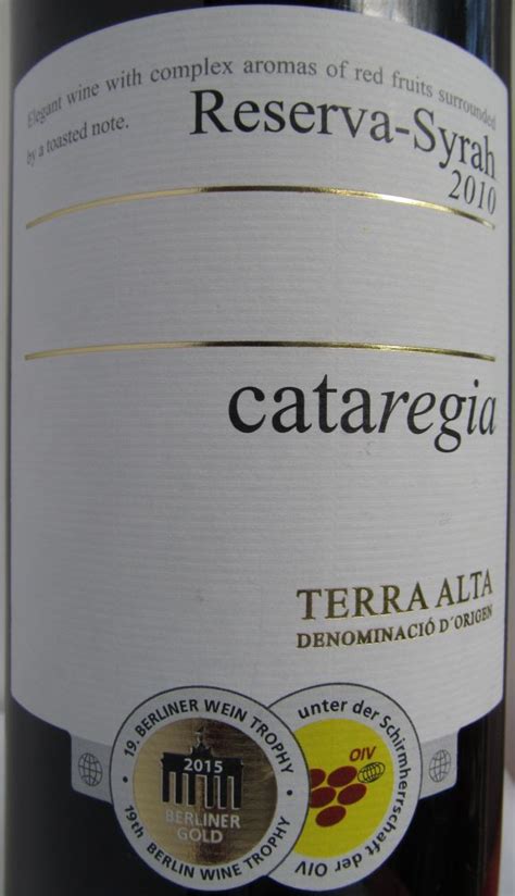 Vi A Tridado S L Cata Regia Reserva Syrah Do Terra Alta