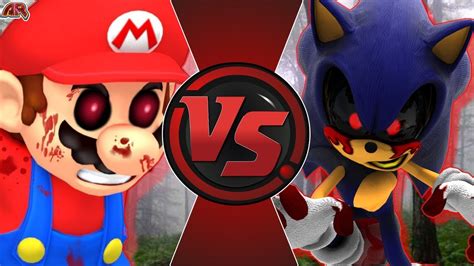 Sonic Exe Vs Mario Exe Mario Vs Sonic Creepypasta Animation Cartoon