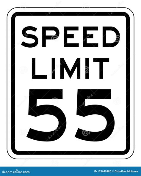 Speed Limit Sign Stock Vector Illustration Of Indication 173649486