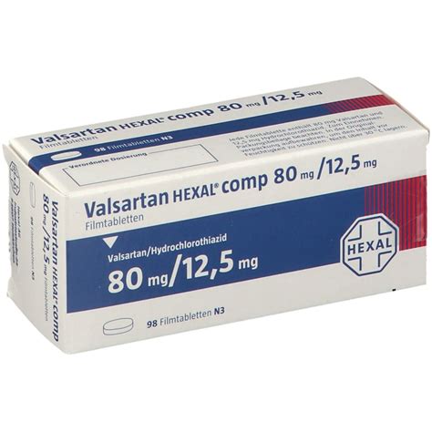 Valsartan Hexal® Comp 80 Mg125 Mg 98 St Mit Dem E Rezept Kaufen