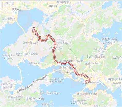 New Territories Bus Route Line No 265B Runs From Tin Shui Wai Tin