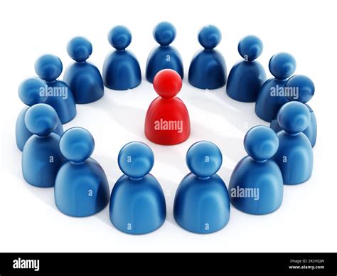 Group Of People With A Leader Stock Photo Alamy