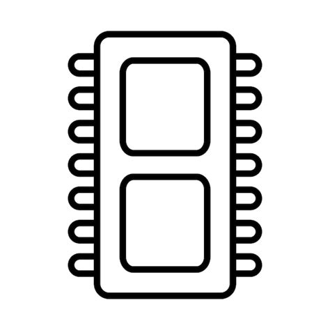 Vector De Icono De Microchip Vector Premium