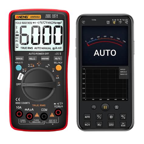 ANENG AN9002 Digital Bluetooth True RMS Multimeter 6000 Counts