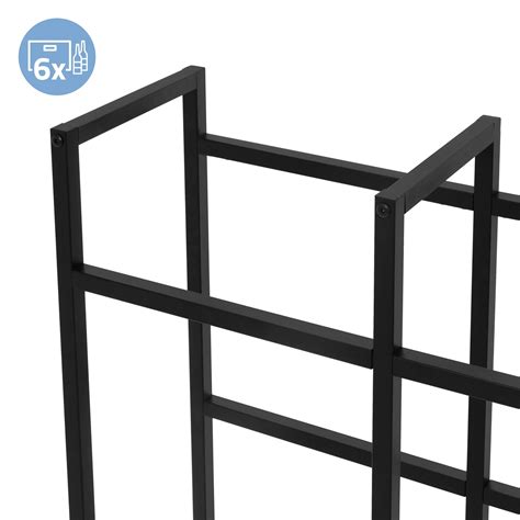 2x Étagère rangement pour 6 caisses de boissons 91x31x116 5 cm acier