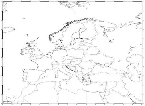 Blank Map Of Europe Mountains