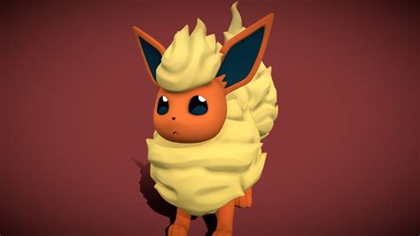 Flareon 3d Model By Moonlitsculpts B8e2013 Sketchfab