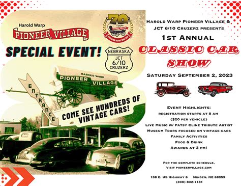 Classic Car Show Junction 6 And 10 Cruzerz Pioneer Village Minden Ne