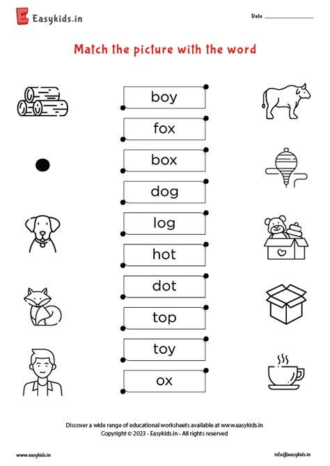 Look And Match Cvc Worksheet With Vowel ‘o Worksheet