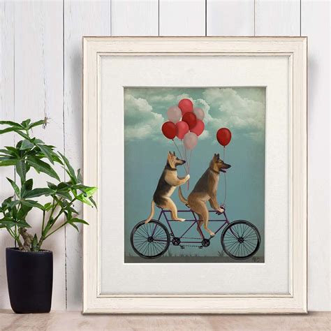 German Shepherd Decor German Shepherd On Tandem Gsd German Shepherd