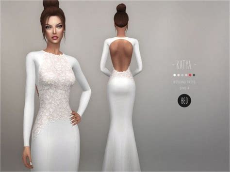 Wedding Dress Katya Sims 4 Wedding Dress Sims 4 Dresses Sims 4