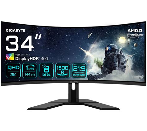 Buy GIGABYTE G34WQC Wide Quad HD 34" Curved VA Gaming Monitor - Black ...