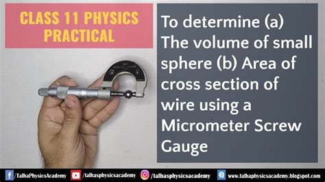 Micrometer Screw Gauge Class Sindh Board Physics Youtube