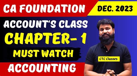 Ca Foundation Accounts Chapter I Ca Foundation Dec Accounts