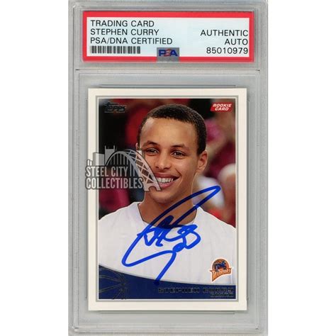 Stephen Curry Topps Autograph Rookie Card Psa Dna Steel