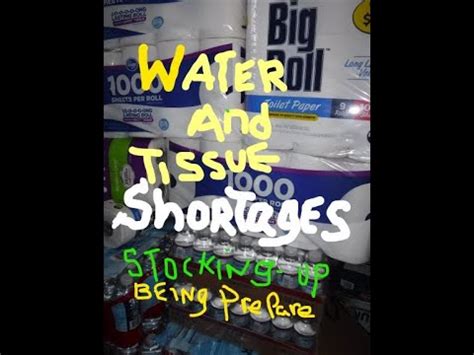 Preparing For Water N Toilet Paper Shortagesrestocking Emergency