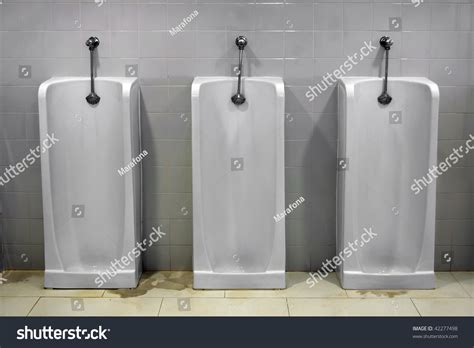 Mens Bathroom Urinals Stained Floor Stock Photo 42277498 Shutterstock