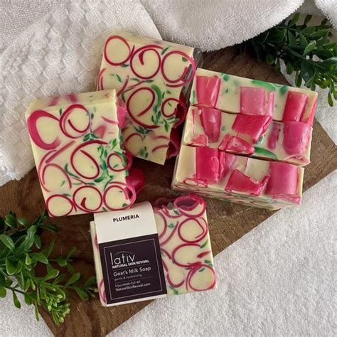 Goats Milk Soap Plumeria Lativ Natural Skin Revival