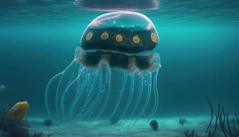 Premium Photo | Jellyfish robot digital art illustration generative ai