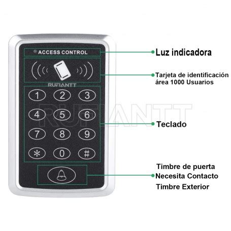 Teclado Botonera Control Acceso Clave Soporta Tarjetas Rfid Khz