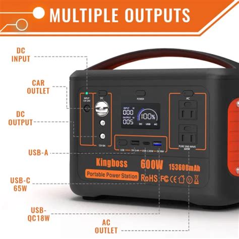 Dropship 600w Portable Power Station 568wh 153600mah Solar Generator Backup Power With Acdc Pd