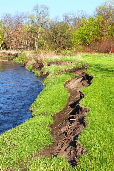 Erosion On Cutbank Of Yukon River In Canada Stock Photo Image Of