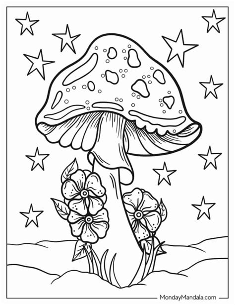 10 Whimsical Mushroom Printable Coloring Pages