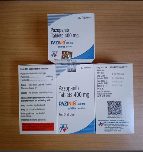 Pazopanib Pazinib 400 Mg Tablets Hetero 30 At Rs 3300 Bottle In Pune