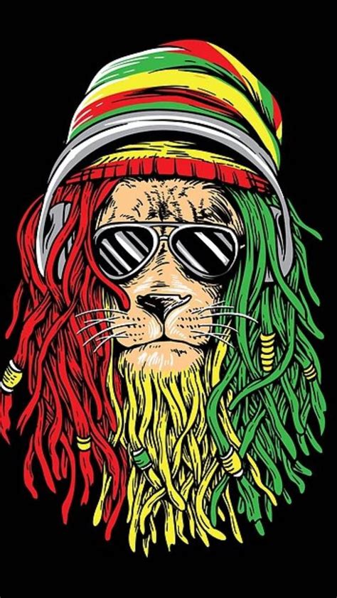 Rasta lion wallpaper | Bob marley art, Bob marley painting, Bob marley ...