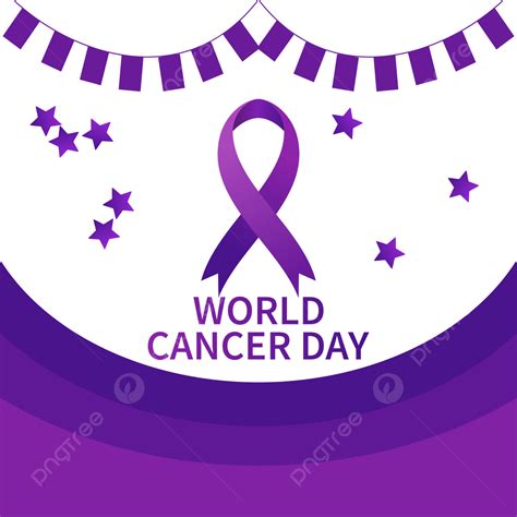 Cancer Awareness Ribbon Vector Png Images World Cancer Day Awareness