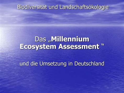 PPT Biodiversität und Landschaftsökologie PowerPoint Presentation