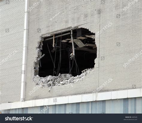 Hole Wall Building Being Demolished Stock Photo 484549 Shutterstock